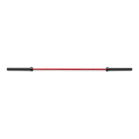 Гриф олимпийский BRONZE GYM прямой для кроссфита красный 20 кг с замками фото