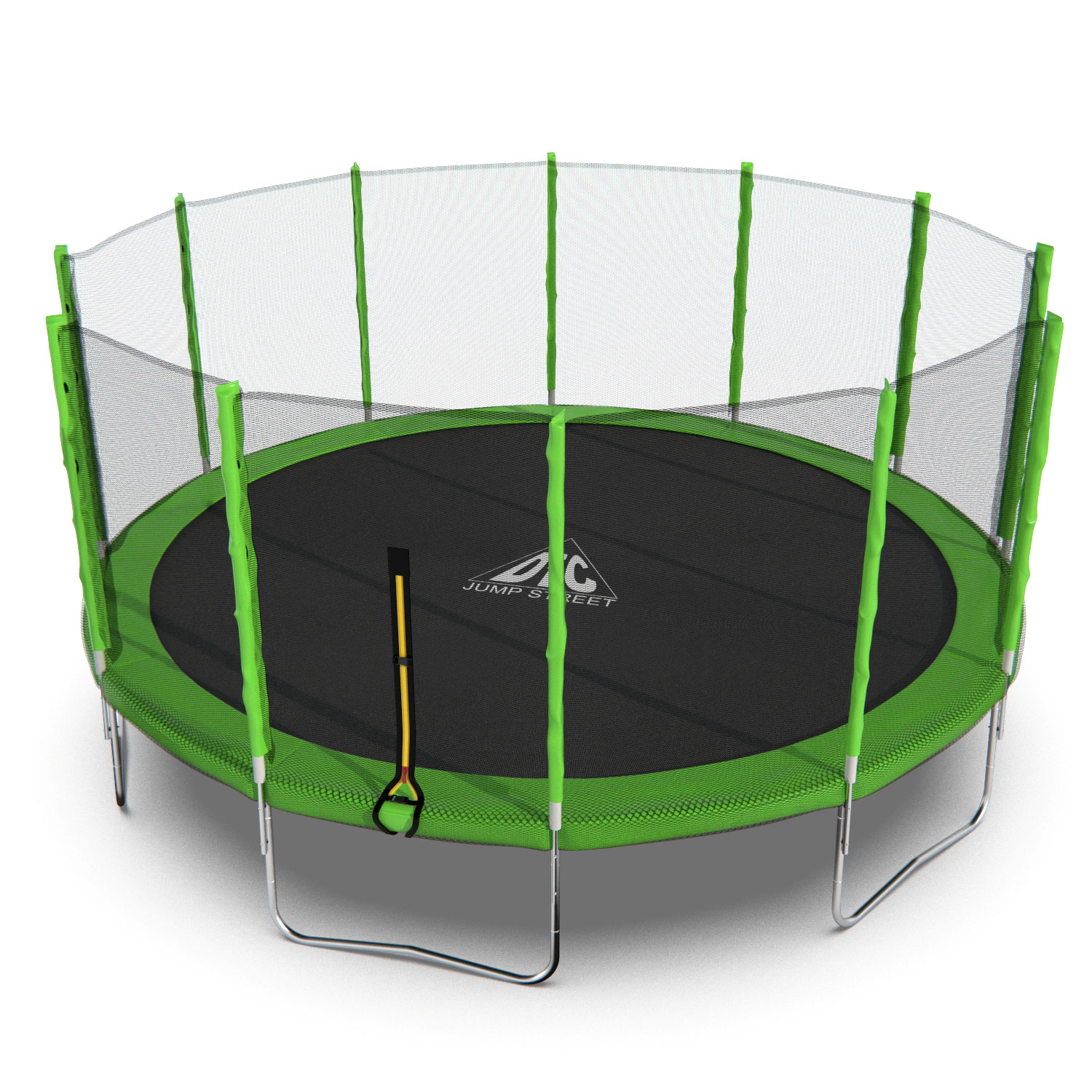 Батут DFC Trampoline Fitness 16ft наружн.сетка, св.зел. (488см)(два короба) фото