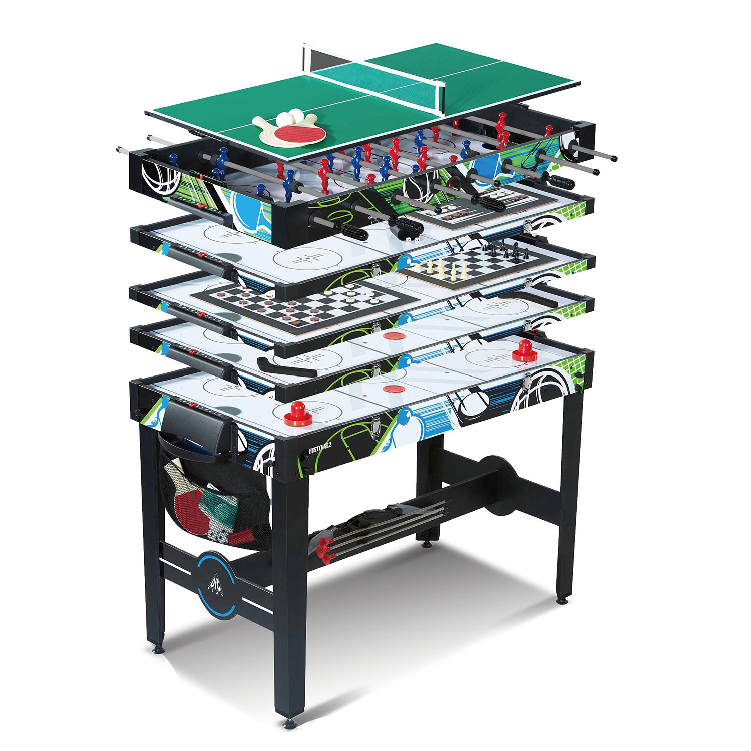 Игровой стол - трансформер DFC FESTIVAL2 48" 12 в 1 AT-255 фото фото 4 Игровой стол - трансформер DFC FESTIVAL2 48" 12 в 1 AT-255 фото фото 4