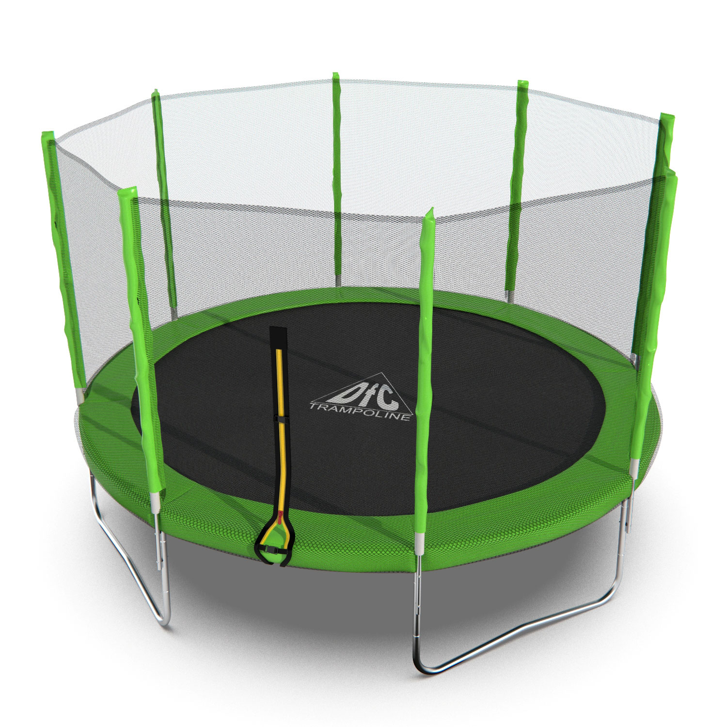 Батут DFC Trampoline Fitness 12ft наружн.сетка, св.зел. (366см) (два короба) фото