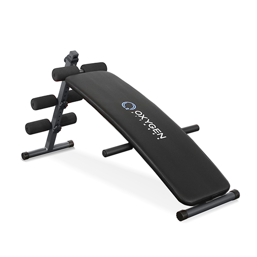 OXYGEN FITNESS EVERETT Скамья для пресса изогнутая черная фото