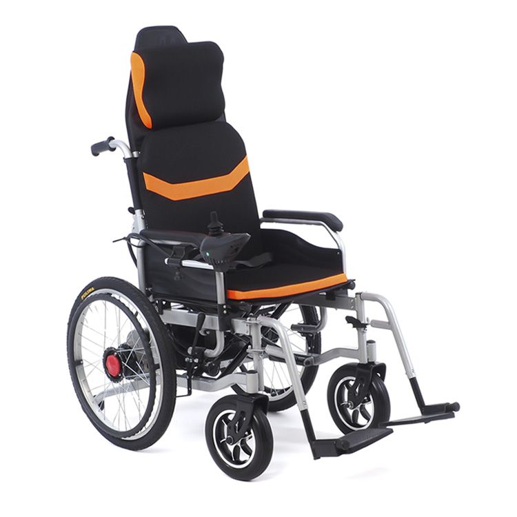 Электрическая кресло-коляска MET COMFORT 21 с гибридной спинкой и приводными колесами (арт. 18417)