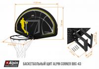 Баскетбольный щит Alpin Coner BBC-43 фото