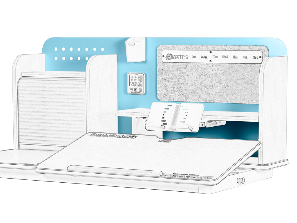 Mealux EVO Задняя металлическая часть полки к столу BD-630 Multiclor G/BL фото