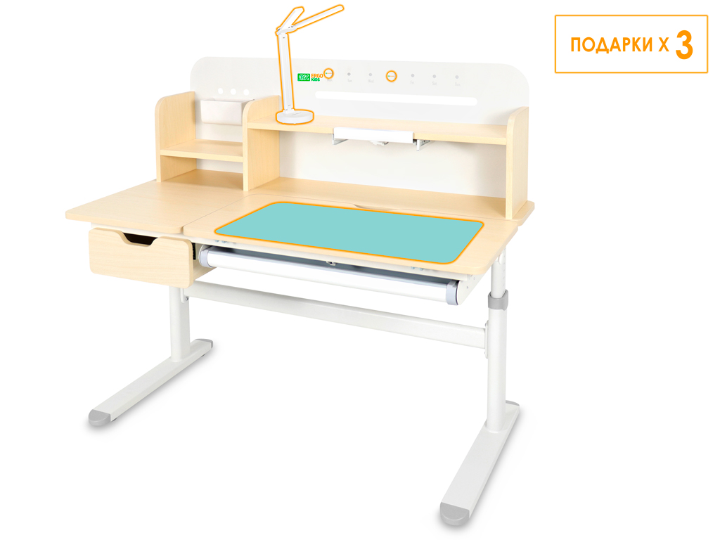 ErgoKids Детский стол Ergokids Bravo Maximus Plus Maple/Grey (арт. TH-360 Maximus Plus MG/G) фото