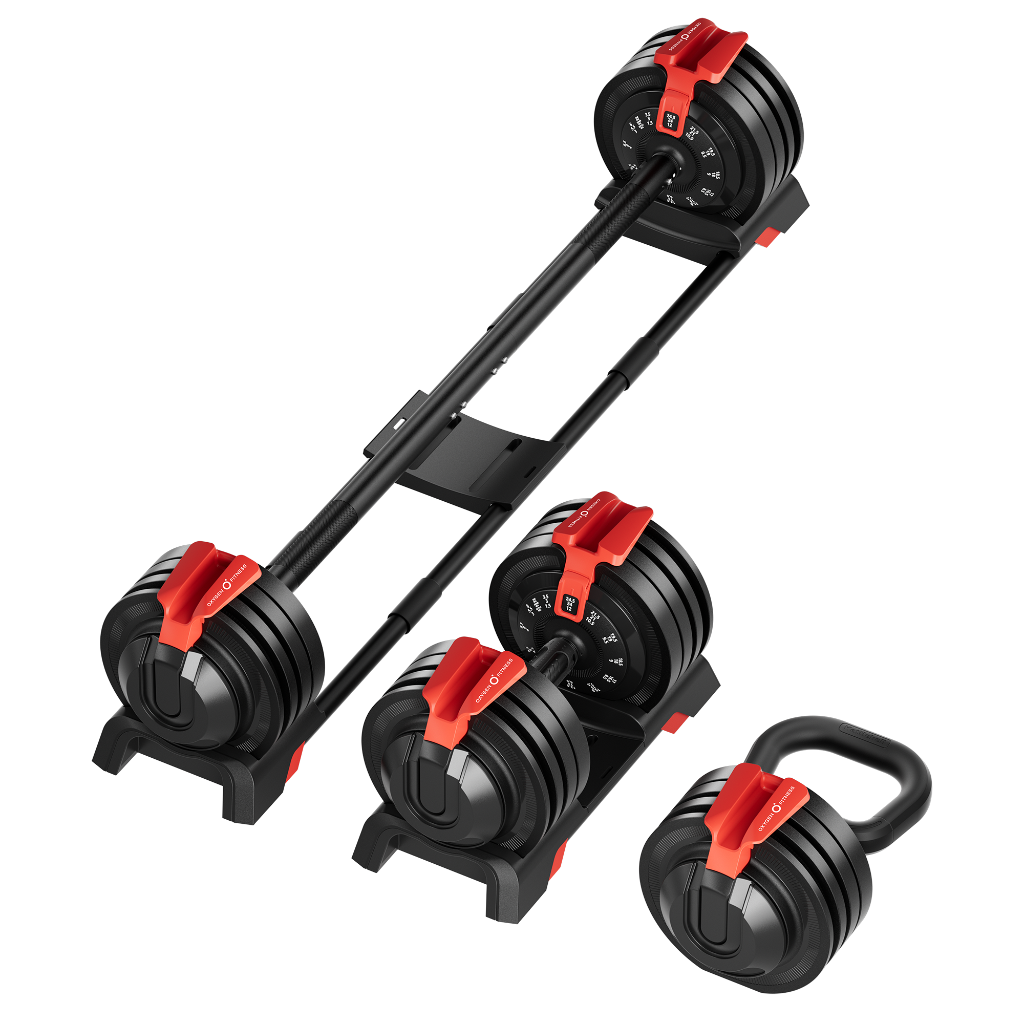 Штанга регулируемая многофункциональная 3 в 1 OXYGEN FITNESS XCROSS 24 кг фото