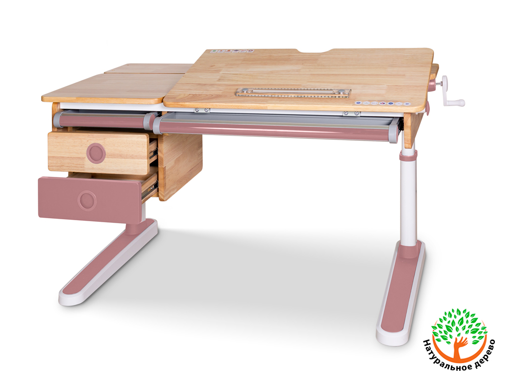 Mealux Детский стол Mealux Oxford Wood PN с ящиком (арт. BD-920 Wood PN с ящиком) фото