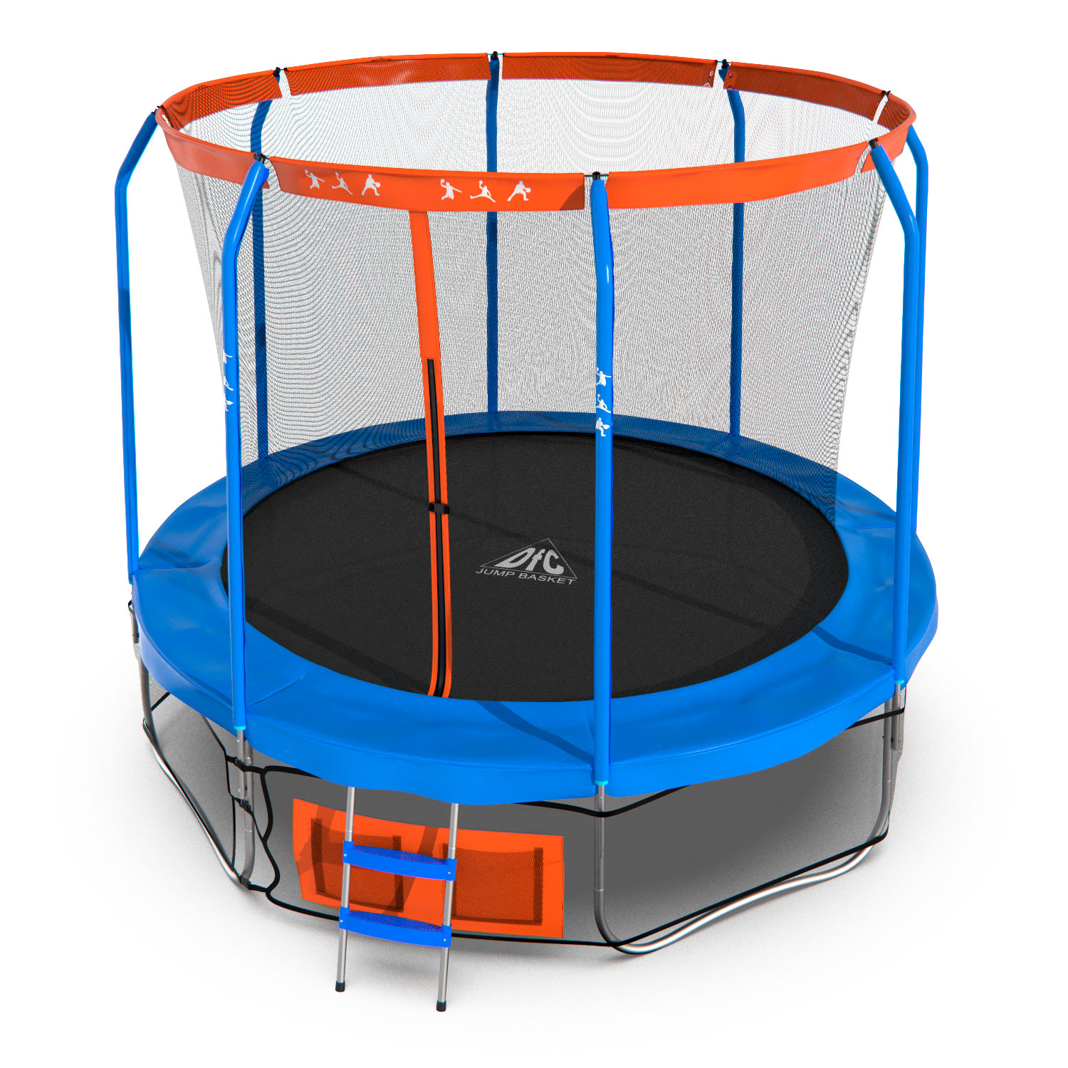 Батут DFC JUMP BASKET 12ft внутр.сетка, лестница (366cм) (два короба) фото
