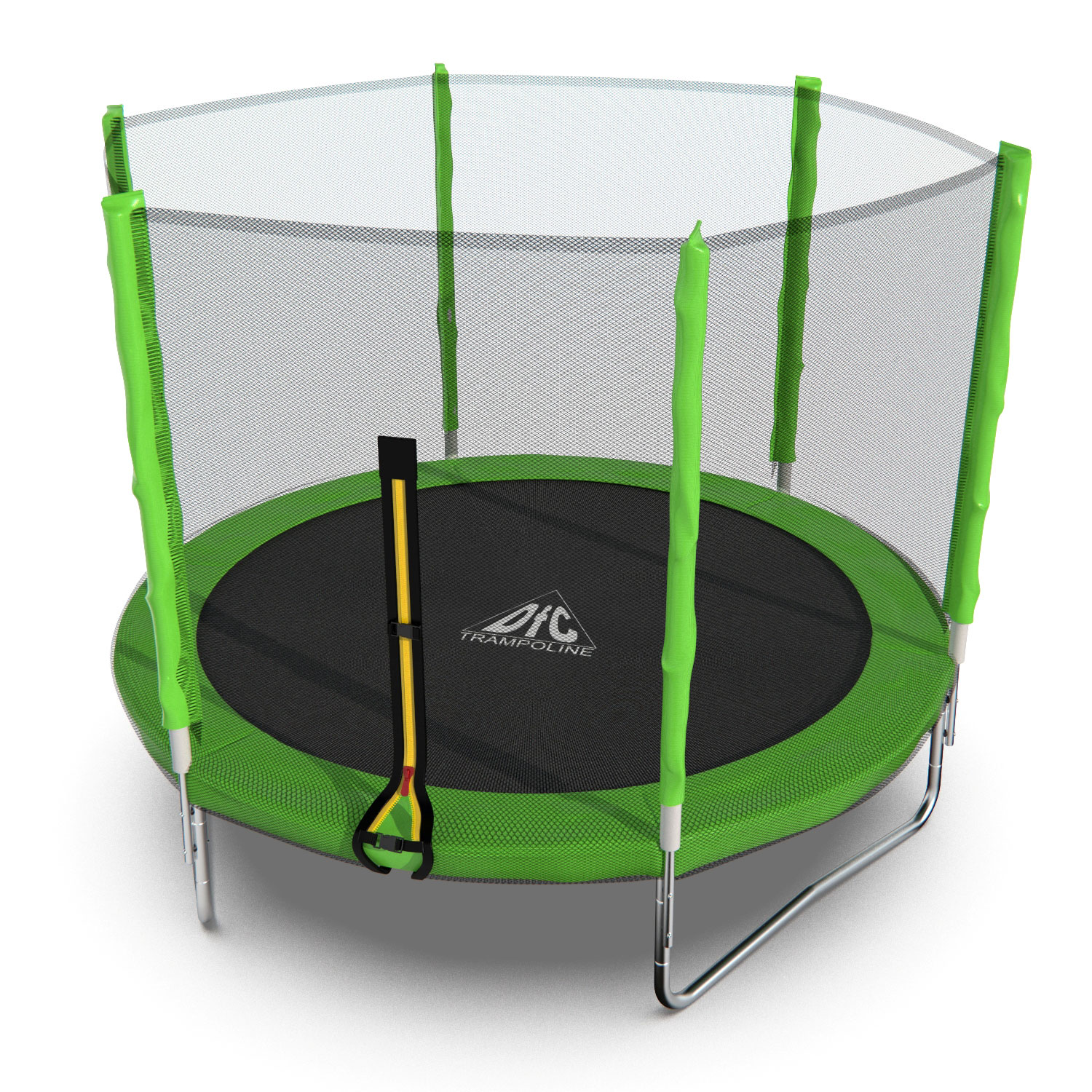 Батут DFC Trampoline Fitness 8ft наружн.сетка, св.зел. (244см) фото