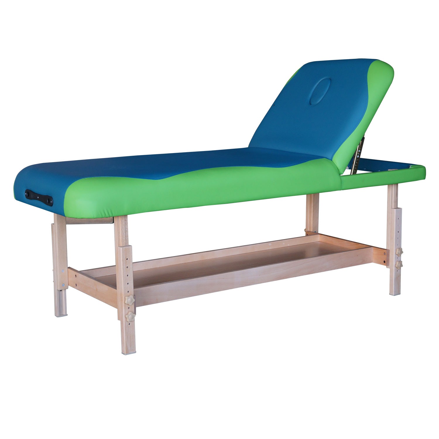 Массажный стационарный стол DFC NIRVANA, SUPERIOR2, дерев. ножки, 2 секции, цвет бирюз.с зелен. фото фото 4 Массажный стационарный стол DFC NIRVANA, SUPERIOR2, дерев. ножки, 2 секции, цвет бирюз.с зелен. фото фото 4