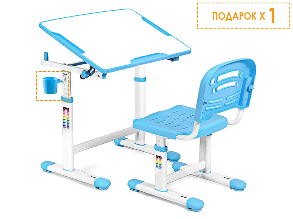 Mealux EVO Комплект мебели (столик + стульчик) EVO-07 Blue фото