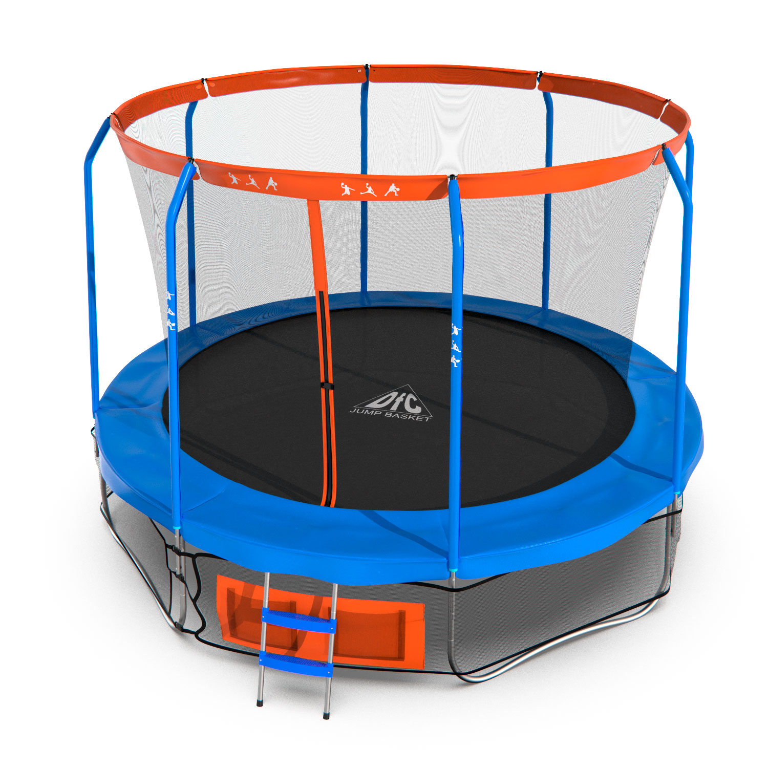 Батут DFC JUMP BASKET 14ft внутр.сетка, лестница (427cм) (два короба) фото
