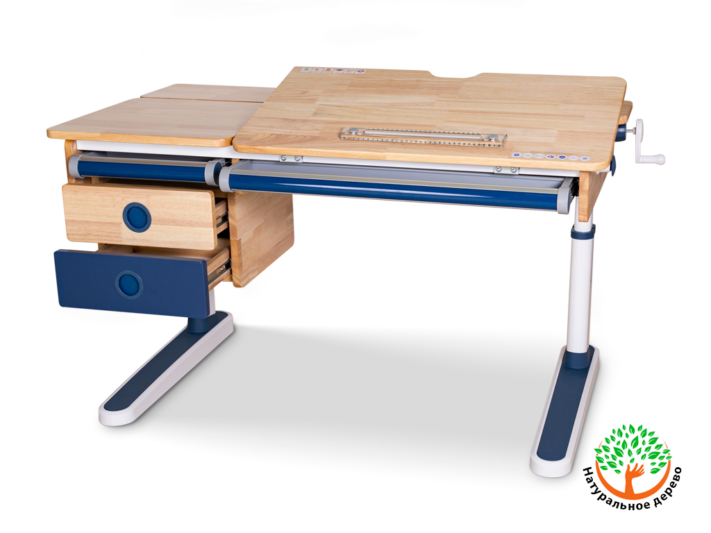 Mealux Детский стол Mealux Oxford Wood BL с ящиком (арт. BD-920 Wood BL с ящиком) фото