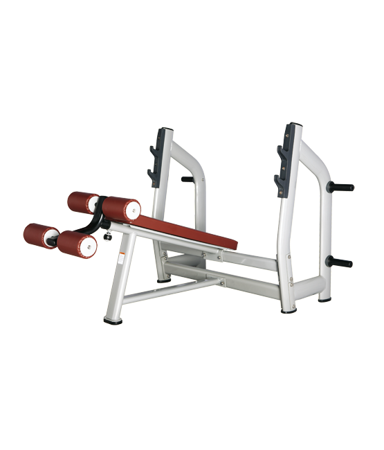 BRONZE GYM H-024 Скамья для жима с отрицательным наклоном (КОРИЧНЕВЫЙ) фото