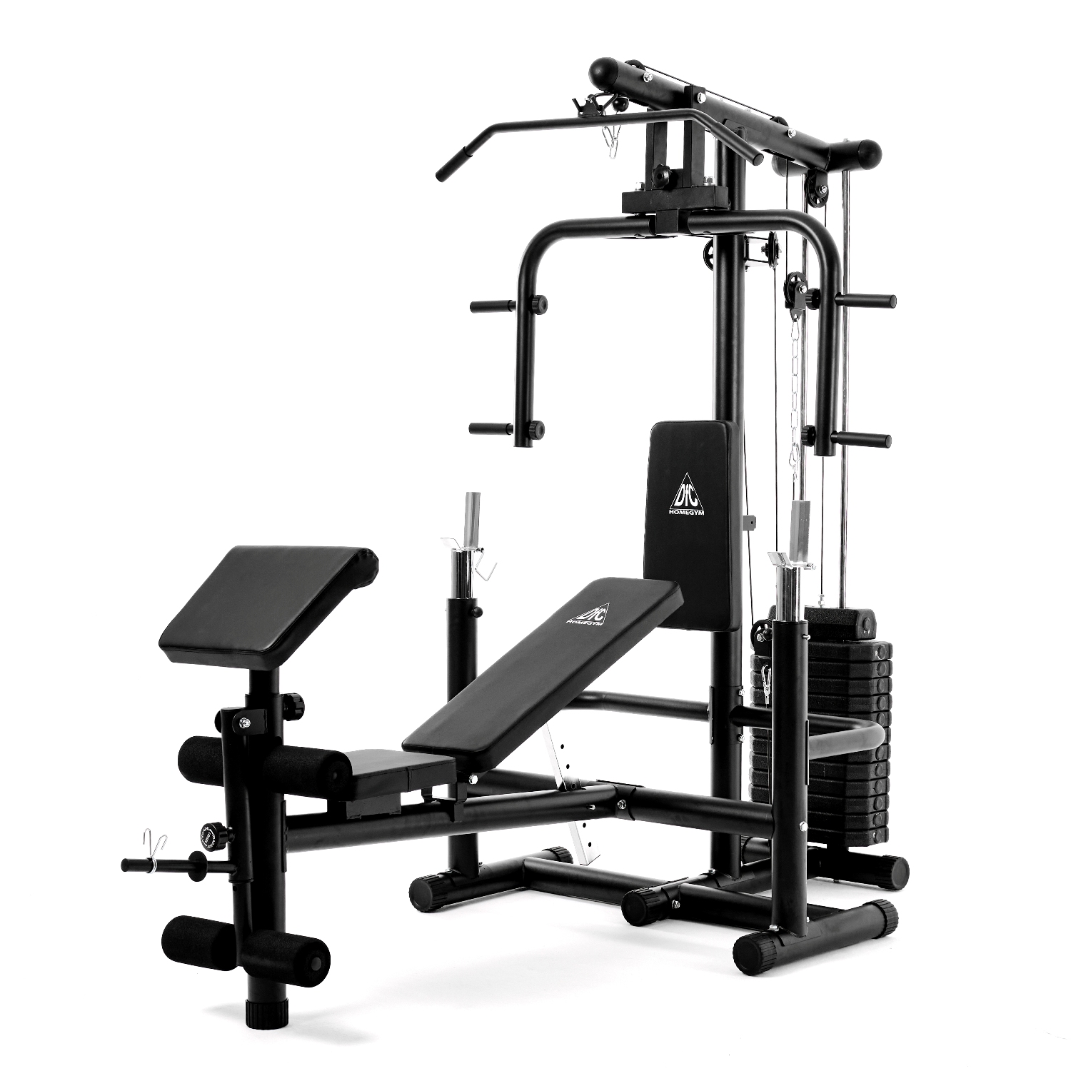 Силовой комплекс со скамьей DFC Homegym (три короба + два груза) фото