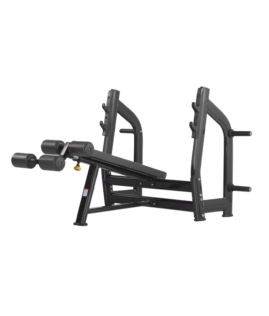 BRONZE GYM H-024 Скамья для жима с отрицательным наклоном (ЧЁРНЫЙ) фото