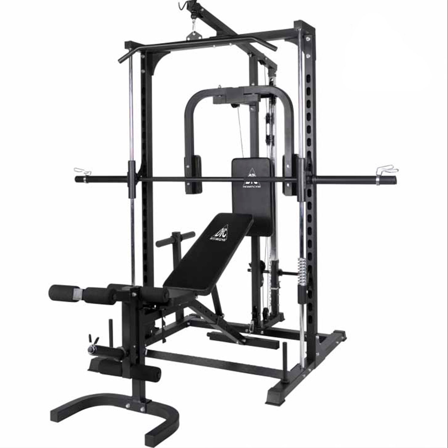 Силовой комплекс со скамьей, машина Смита DFC Homegym D943 (два короба) фото