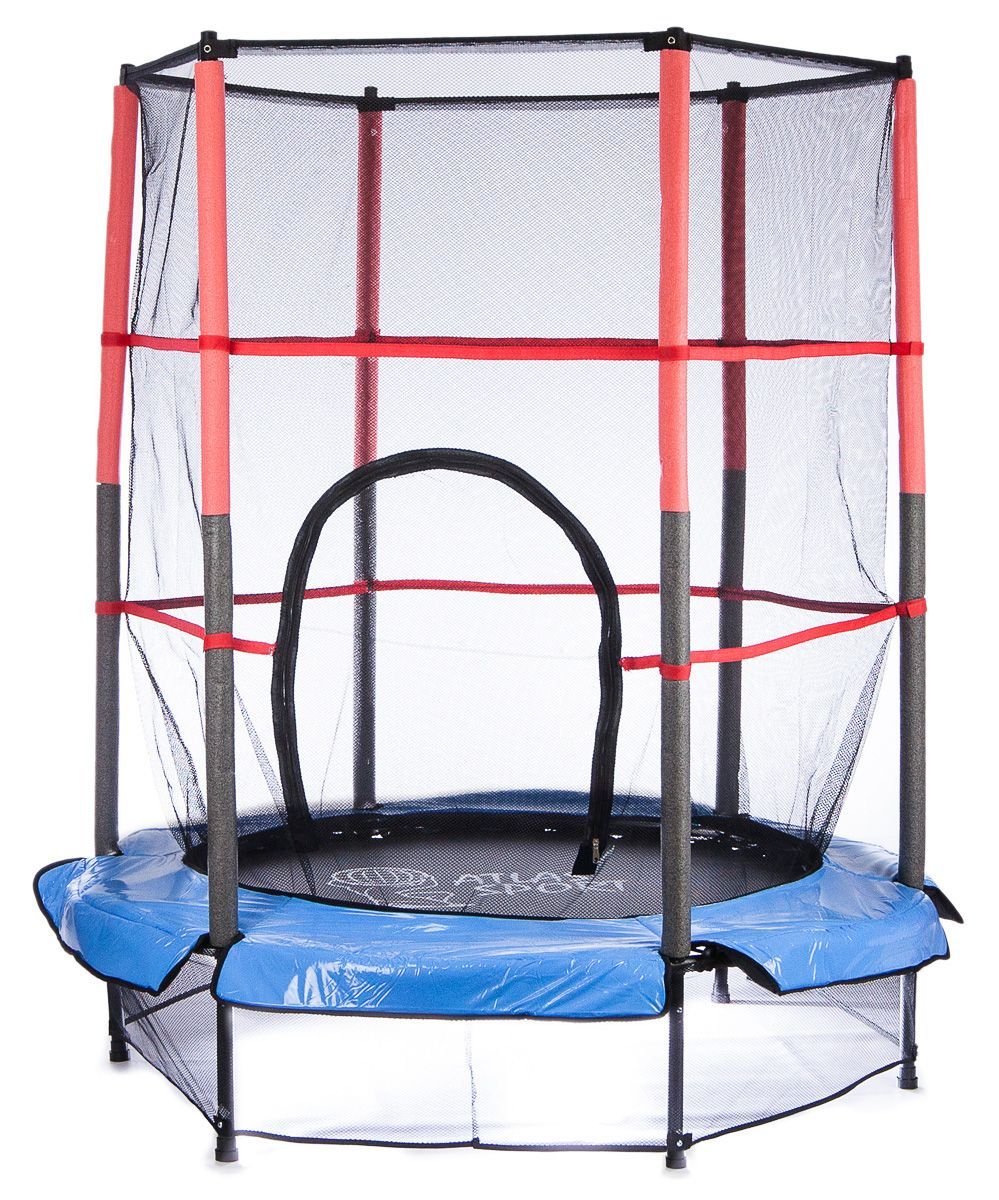 Батут Atlas Sport 140 см (4.5ft) на эластичных ремнях Blue фото