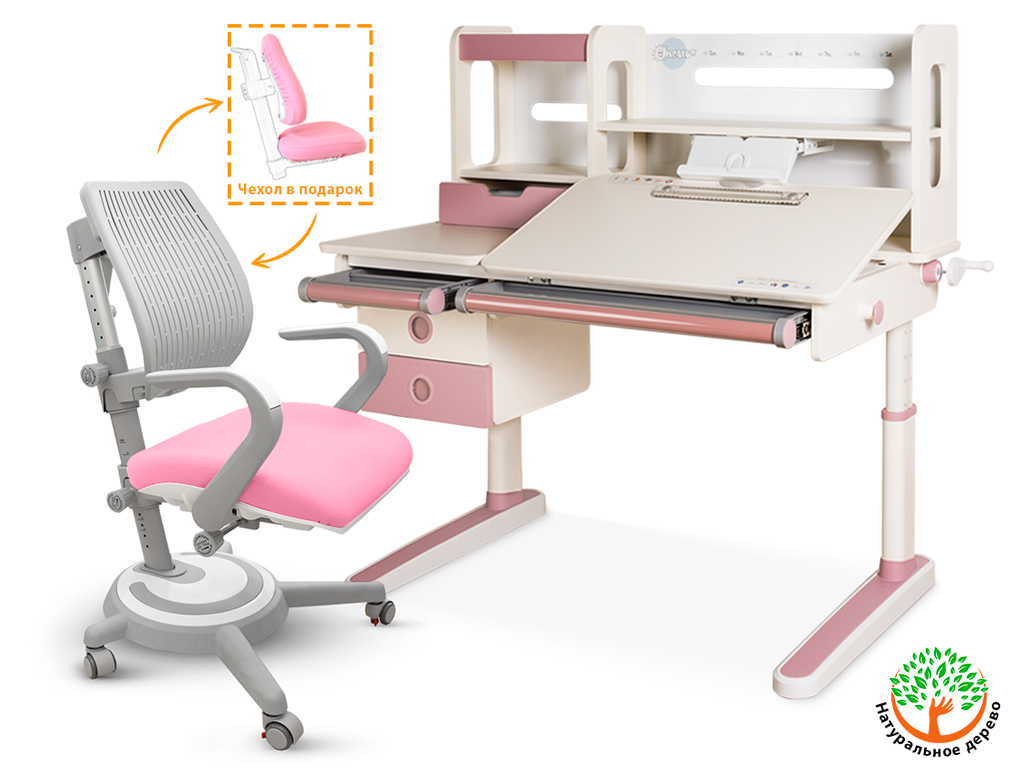 Mealux Комплект Mealux парта Oxford Max PN + кресло Ergoback KP (арт.BD-930 Max PN + Y-1020 KP) фото