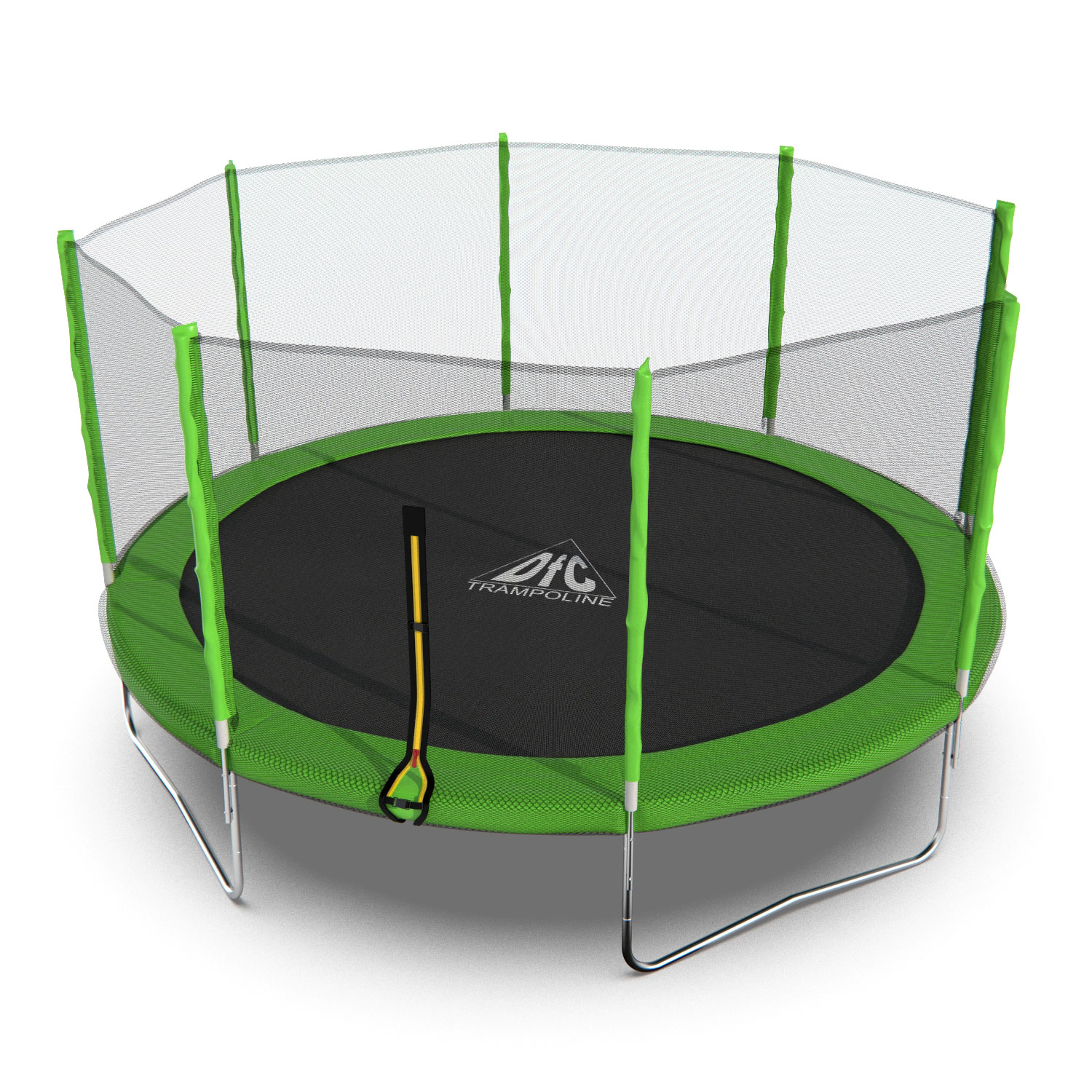 Батут DFC Trampoline Fitness 14ft наружн.сетка, св.зел. (427см)(два короба) фото