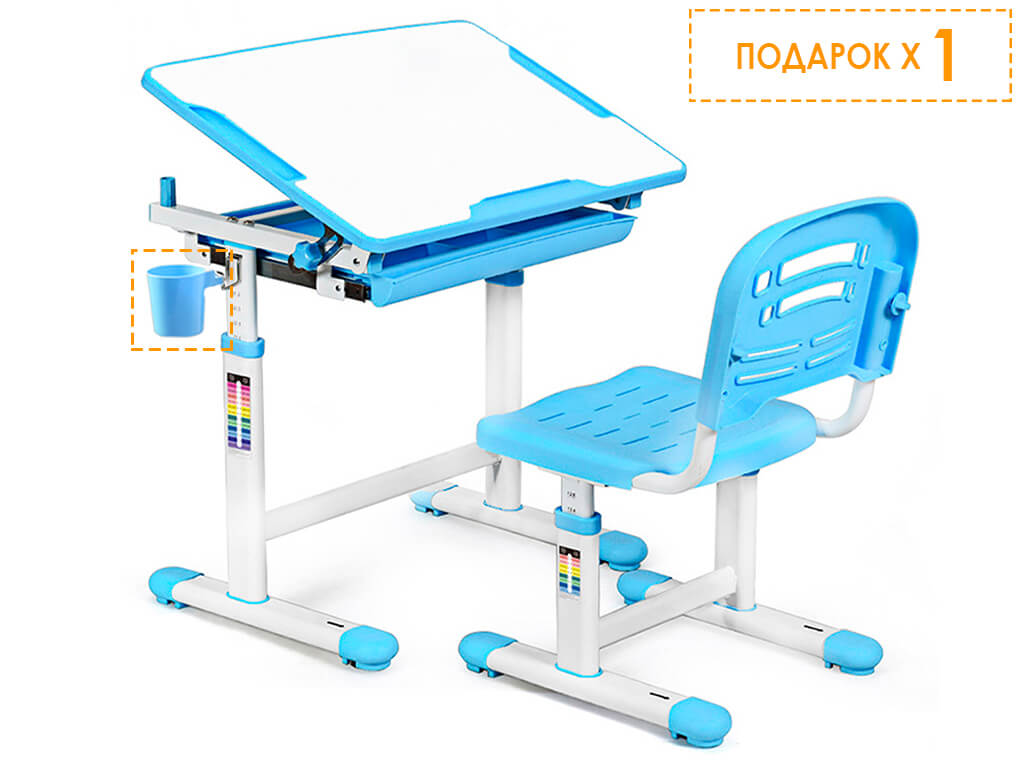Mealux EVO Комплект мебели (столик + стульчик) EVO-06 Blue фото