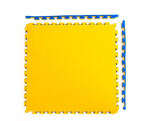 Буто-мат ППЭ-2040 (100 x 100 см, 40 мм) сине-желтый фото