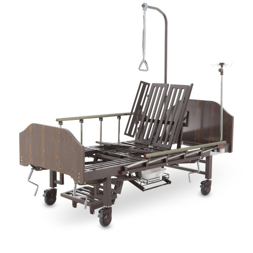 Кровать механическая Med-Mos YG-5 (ММ-5124Н-00) с боковым переворачиванием, туалетным устройством и функцией «кардиокресло» фото