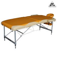 Массажный стол DFC NIRVANA, Elegant PREMIUM, 192х75х6 см, алюм. ножки, цвет оранж./беж. (orange/beig фото