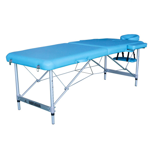 Массажный стол DFC NIRVANA, Elegant LUXE, 186х70х4 см, алюм. ножки, цвет св.голубой (Lt.Blue) фото