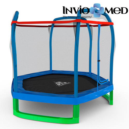 Батут DFC JUMP KIDS 7' синий, сетка (210см) фото фото 4