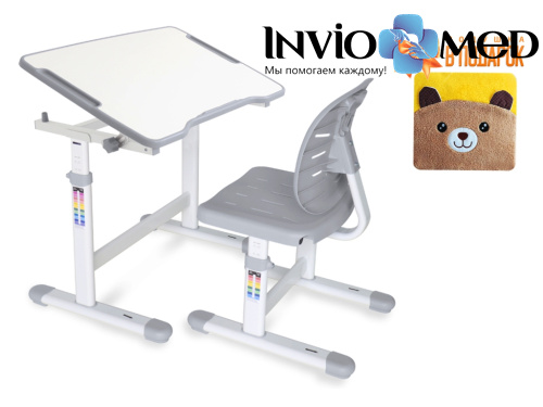 ErgoKids Комплект ErgoKids (стол+стул) Evo-07 Ergo Grey (арт. Evo-07 Ergo G) фото