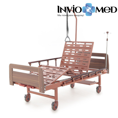 Медицинская кровать Med-Mos E-8 (MМ-2024Д-04 (У)) ЛДСП (2 функции) фото
