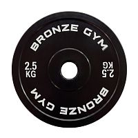 Диск калиброванный BRONZE GYM для пауэрлифтинга черный 2,5 кг фото