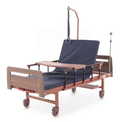 Кровать механическая Med-Mos Е-8 (MM-2024Н-00) (2 функции) ЛДСП с полкой и обеденным столиком фото фото 4
