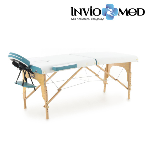 Массажный стол складной деревянный Med-Mos JF-AY01 2-х секционный (светлая рама) фото фото 4