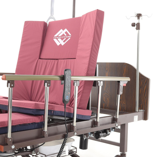 Кровать электрическая Med-Mos YG-3 (МЕ-5228Н-13) ЛДСП Венге с боковым переворачиванием, туалетным устройством и функцией «кардиокресло» фото фото 28