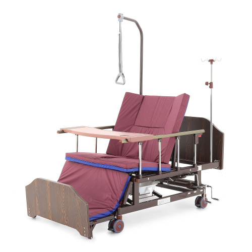 Кровать механическая Med-Mos Е-45А (ММ-5124Н-10) с боковым переворачиванием, туалетным устройством и функцией «кардиокресло» фото фото 4