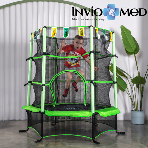 Батут DFC JUMP KIDS 55" зеленый, сетка (137см) фото фото 11