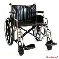 Кресло-коляска Мега-Оптим 711 AE (кожзам) повышенной грузоподъемности