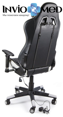 Вибромассажное кресло Calviano 1586 (черно-белое) фото фото 6