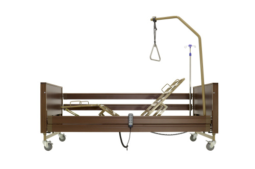 Кровать электрическая Med-Mos YG-1 (ЛДСП коричневый) с металлическими ламелями фото фото 3
