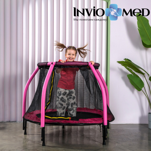 Батут DFC JUMP KIDS 48" розовый, сетка (120см) фото фото 11