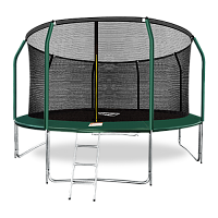ARLAND Батут премиум 14FT с внутренней страховочной сеткой и лестницей (Dark green) (ТЕМНО-ЗЕЛЕНЫЙ) фото