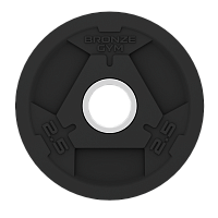 Диск олимпийский BRONZE GYM обрезиненный 2,5 кг фото