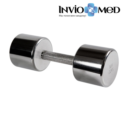 Гантель хромированная, 10 кг фото фото 2