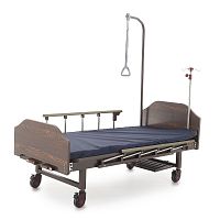 Кровать механическая Med-Mos Е-8 (MM-2024Н-02/13) (2 функции) ЛДСП с полкой и обеденным столиком фото