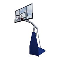 Баскетбольная мобильная стойка DFC STAND72G PRO 180x105см стекло 12мм (шесть коробов) фото