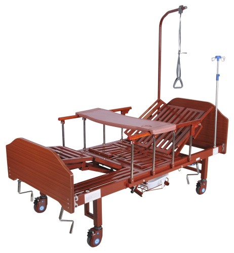 Кровать медицинская Мед-Мос YG-5 (ММ-5124Н-01) ЛДСП с боковым переворачиванием, туалетным устройством и функцией «кардиокресло» фото