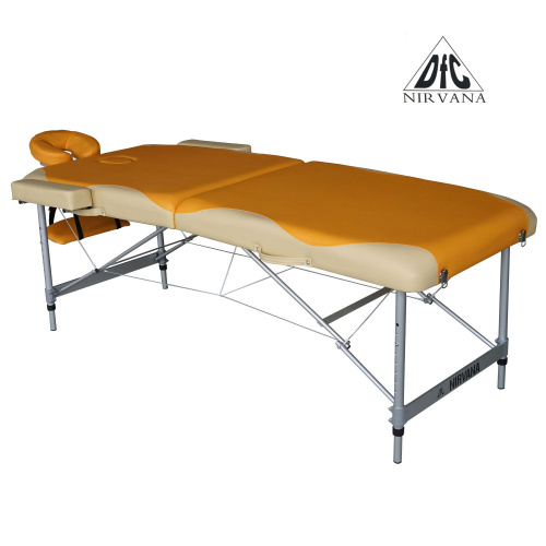 Массажный стол DFC NIRVANA, Elegant PREMIUM, 192х75х6 см, алюм. ножки, цвет оранж./беж. (orange/beig фото фото 3