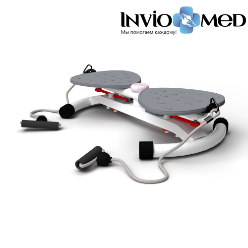 Фитнес платформа/горнолыжный тренажёр DFC "Twister Bow" с эспандерами фото